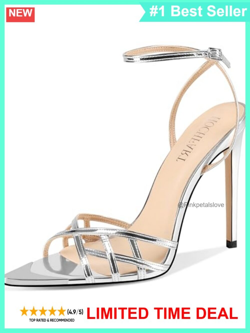 Women's Strappy Lace Up Pointed Open Toe Stiletto High Heels Sandals